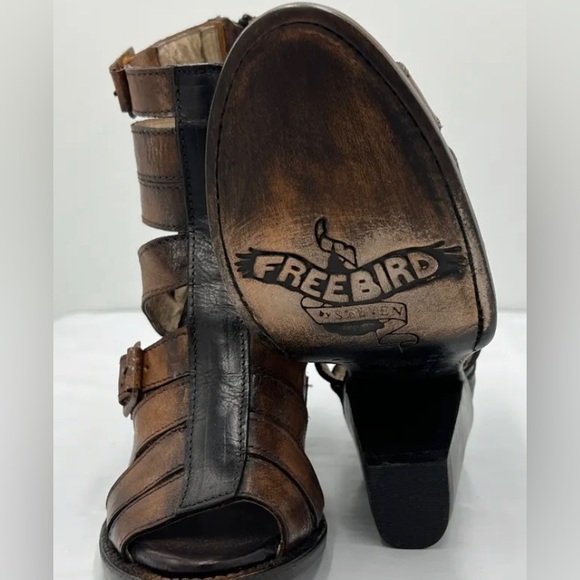 NWT- Freebird By Steven Breez in gorgeous supple Cognac, Size 8, Original box - Picture 2 of 4
